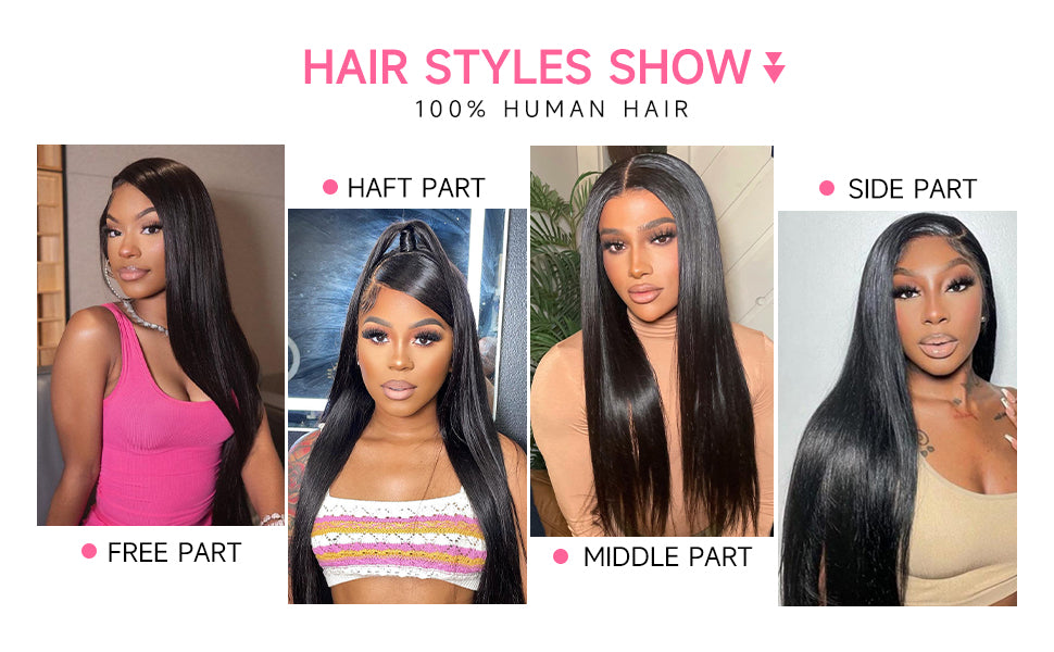 Wear and Go Glueless Wigs for Beginners Wigs Glueless Wigs Human Hair Pre Plucked Straight Lace Front Wigs Human Hair Upgraded No Glue 4X4 Closure Wigs Human Hair for Black Women with Baby Hair 20 Inch
