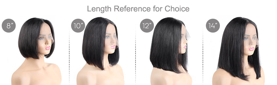 different length human hair bob wigs