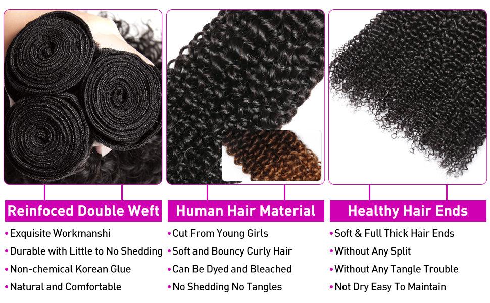 human hair curly bundles