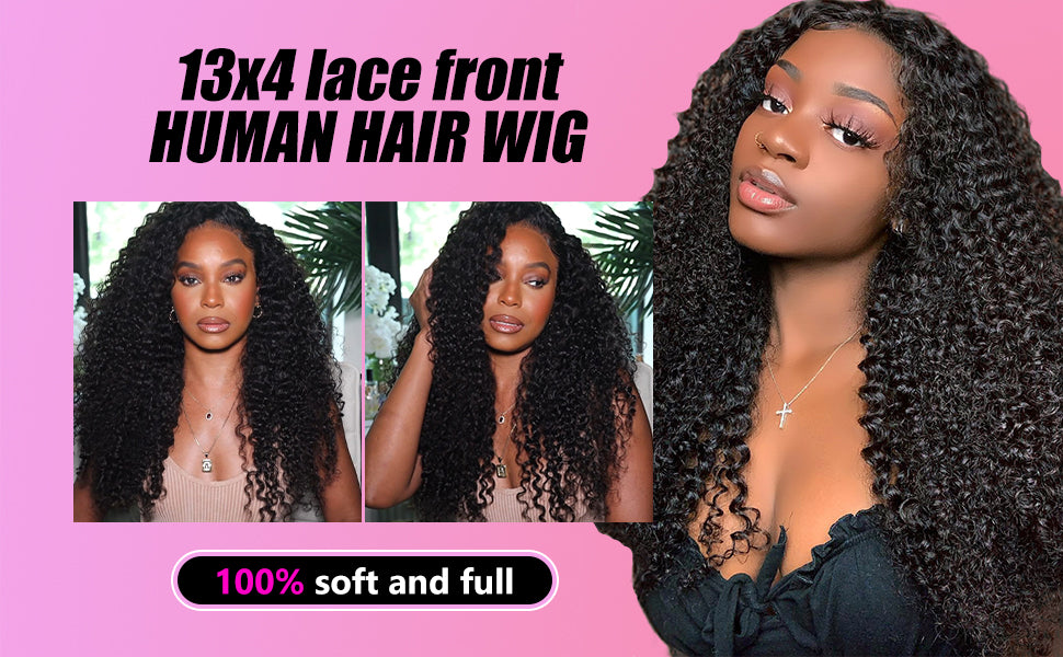 13x4 Curly Lace Front Wig Human Hair Wig