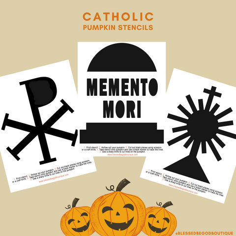 Catholic Halloween pumpkin stencils