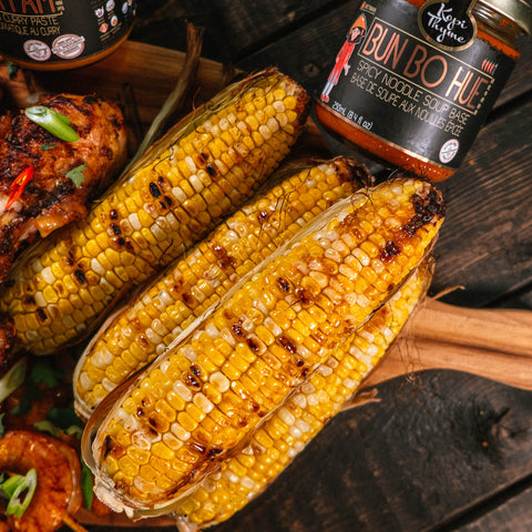 BBQ season with Bun Bo Hue butter, perfect for this summer on the grill. Find this recipe at Kopi Thyme.