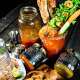 Loaded Vietnamese inspired Caesar recipe using kopi thyme bun bo hue.