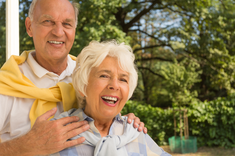 happy, confident over 70s couple - cape abilities cares about continence comfort and confidence.