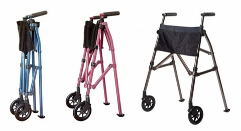 CapeAbilities stocks these pictured seat walkers (or rollators) are essentially frames on wheels that have a chair built in. This combination of features gives the user a comfortable means of moving about while offering stability, improving balance and reducing strain on the knees