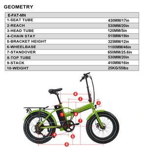 EUNORAU 48V500W12.5Ah 20'' Foldable Fat Tire Step Over Electric Bike(back in stock now)
