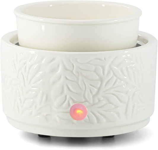 HEKALU Crystal Touch Electric Wax Melt Warmer with Dimmable Fragrance  Candle Melter Warmer for Warming Scented Candle Oil Burner-  Spa,Aromatherapy (Transparent …