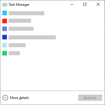 task Manager > mais detalhes