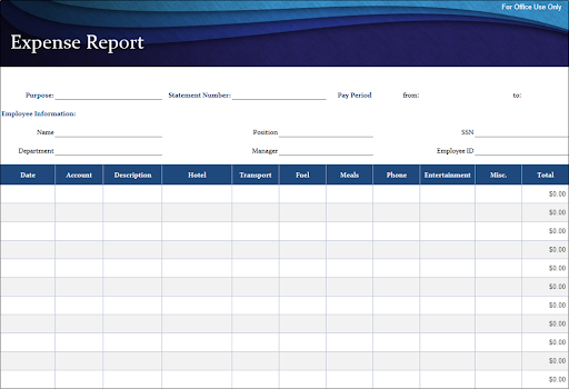 Expense Report Template