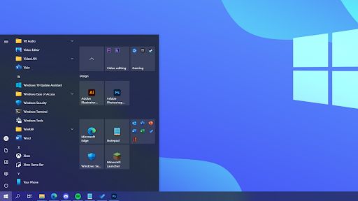 no live tiles i Windows 10 start menu