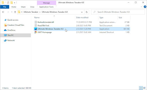 using ultimate windows tweaker 4