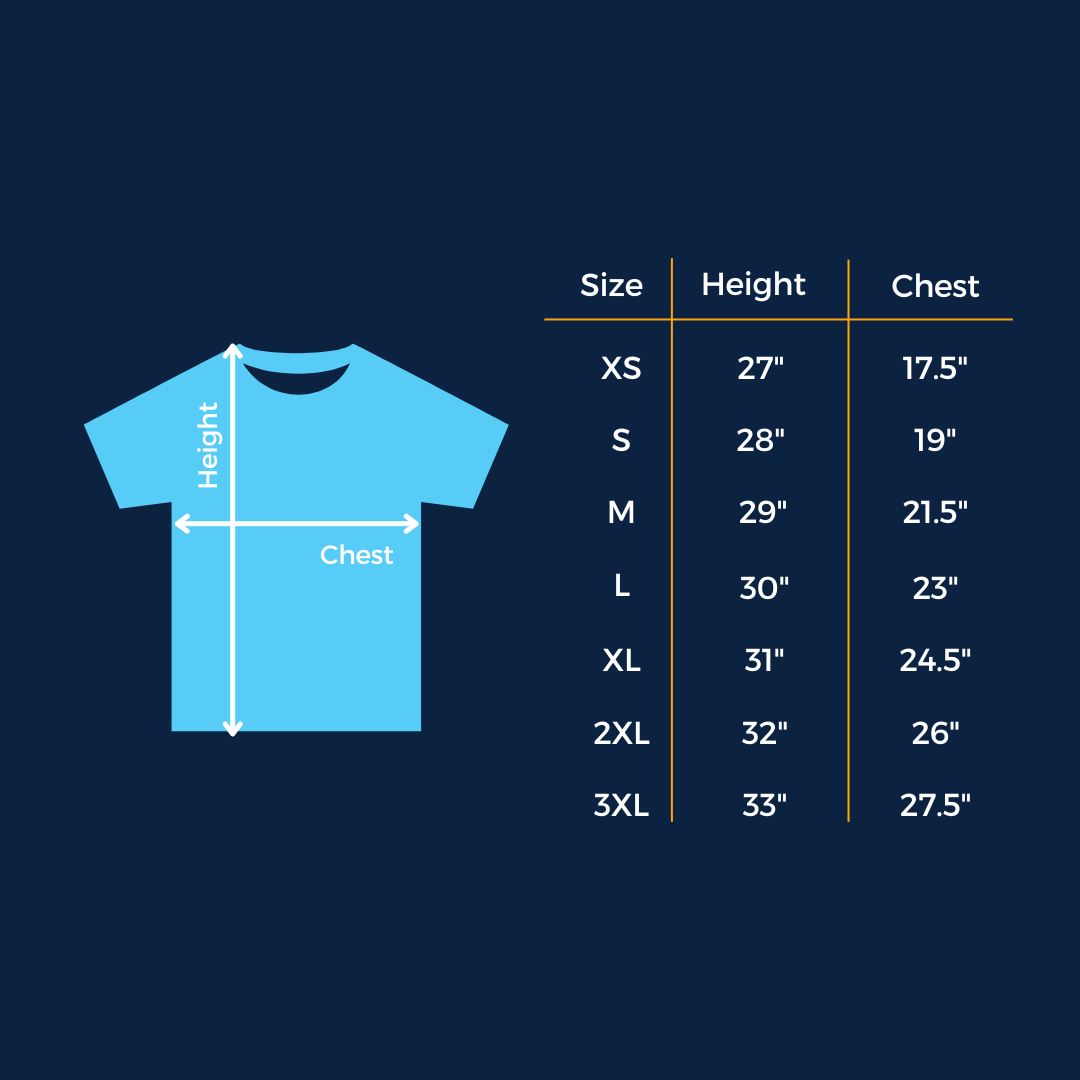 Adult Tee Size Chart – Store | Rhode Island FC