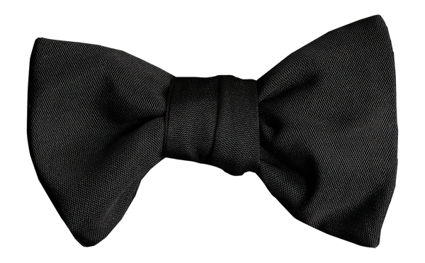 black barathea silk bow tie