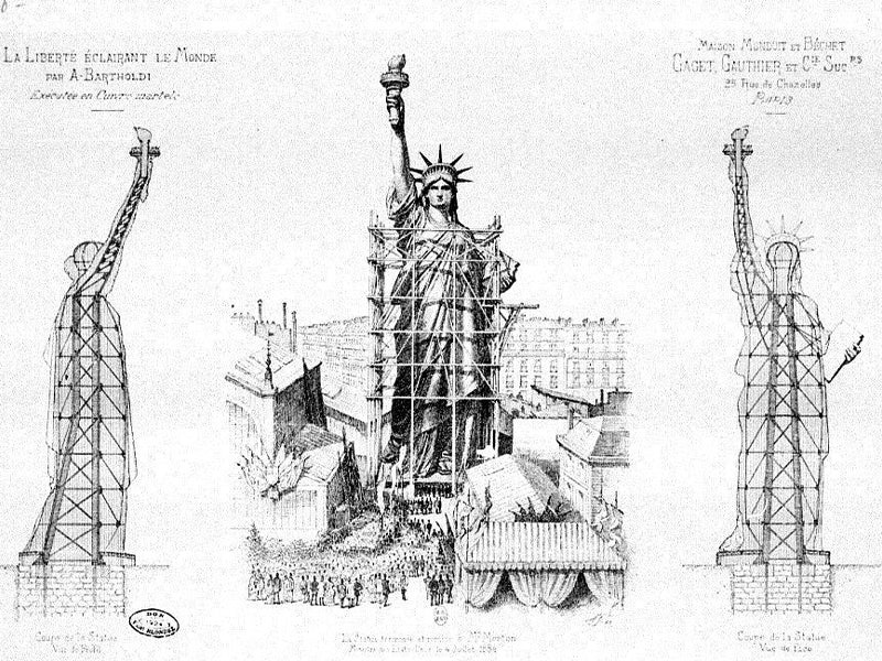 Plan de la structure de la statue de la liberté