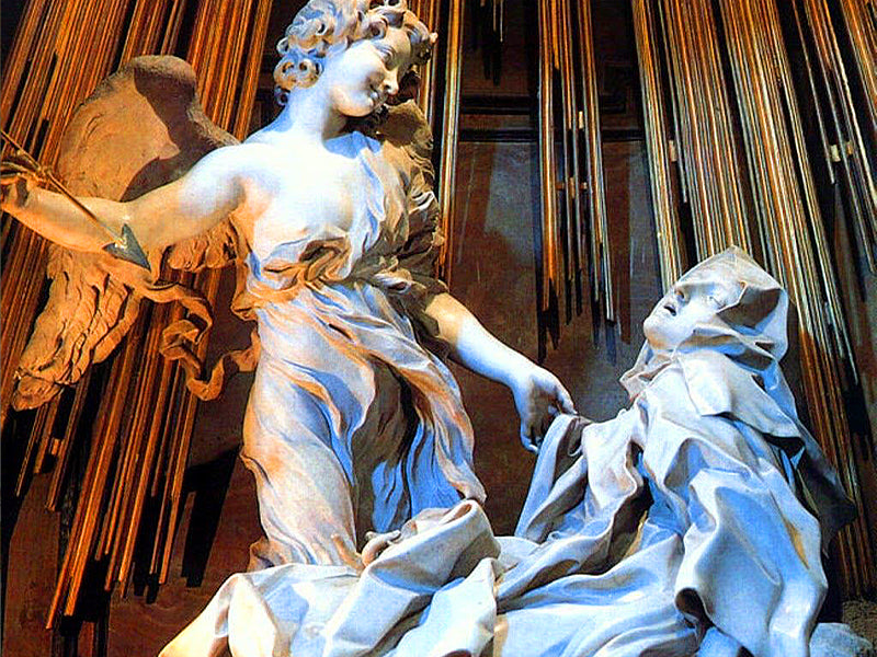 Statue Baroque Extase de Sainte Thérèse