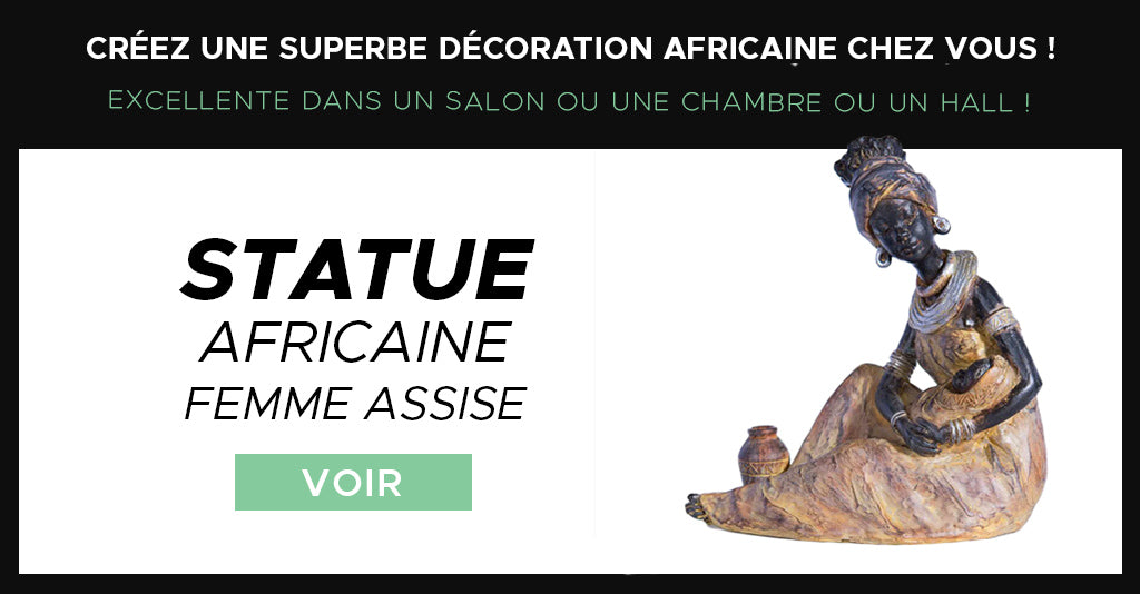 Statue africaine de femme assise