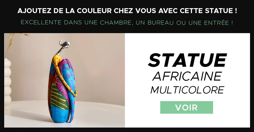Statue africaine multicolore