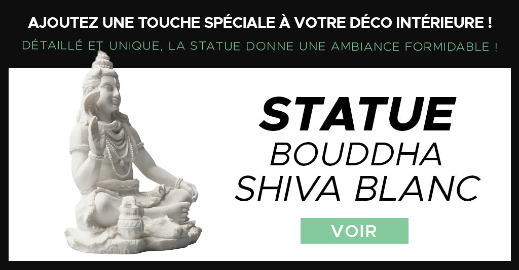 Statue Bouddha Shiva Blanc