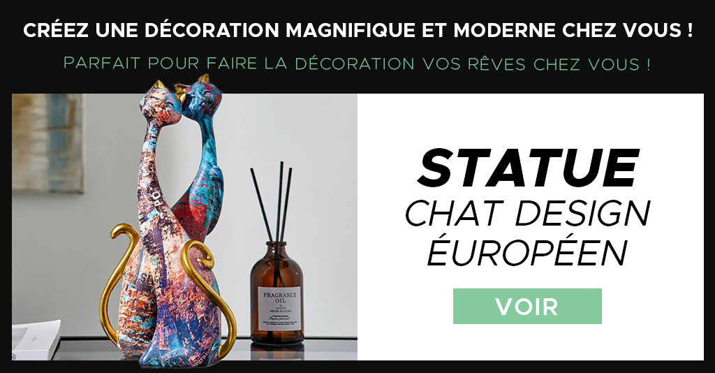 Statue chat design européen