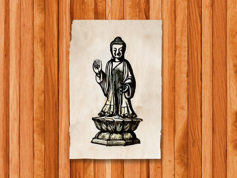 Statue de bouddha dessin