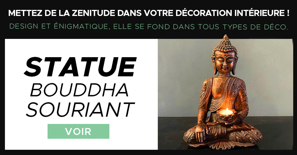 Statue de bouddha souriant bronze