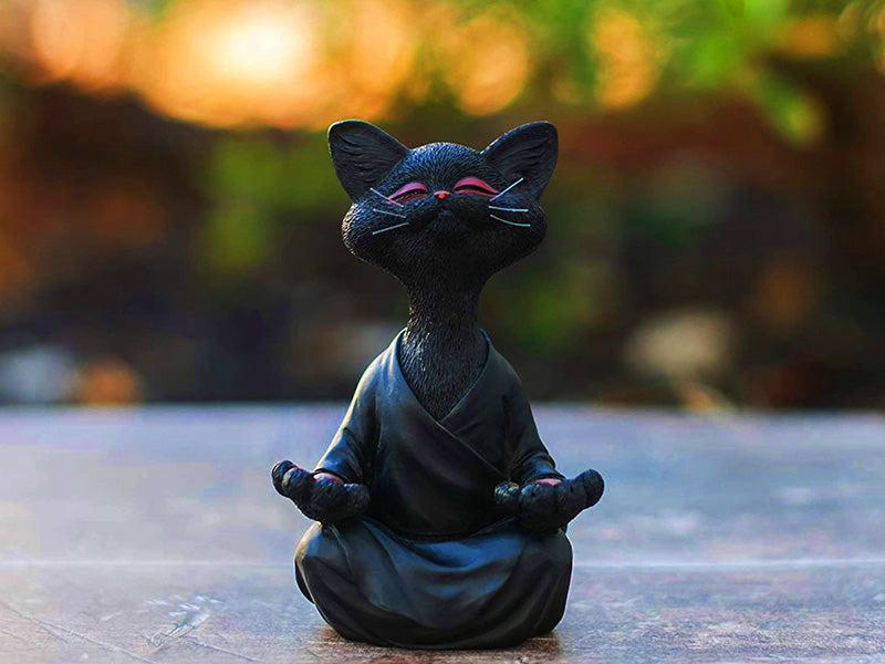 Statue de chat bouddha décoration