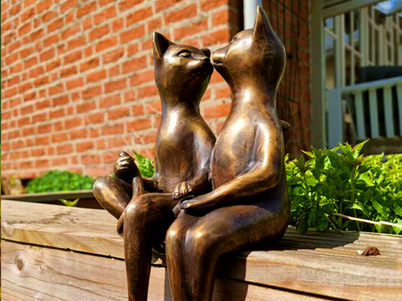 Statue de chats jardin