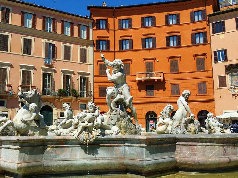 Statue fontaine de Neptune Bologna