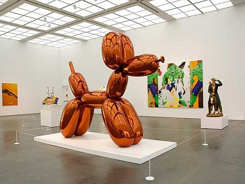 Statue Jeff Koons ballon orange