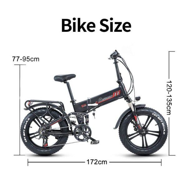 best foldable ebike size