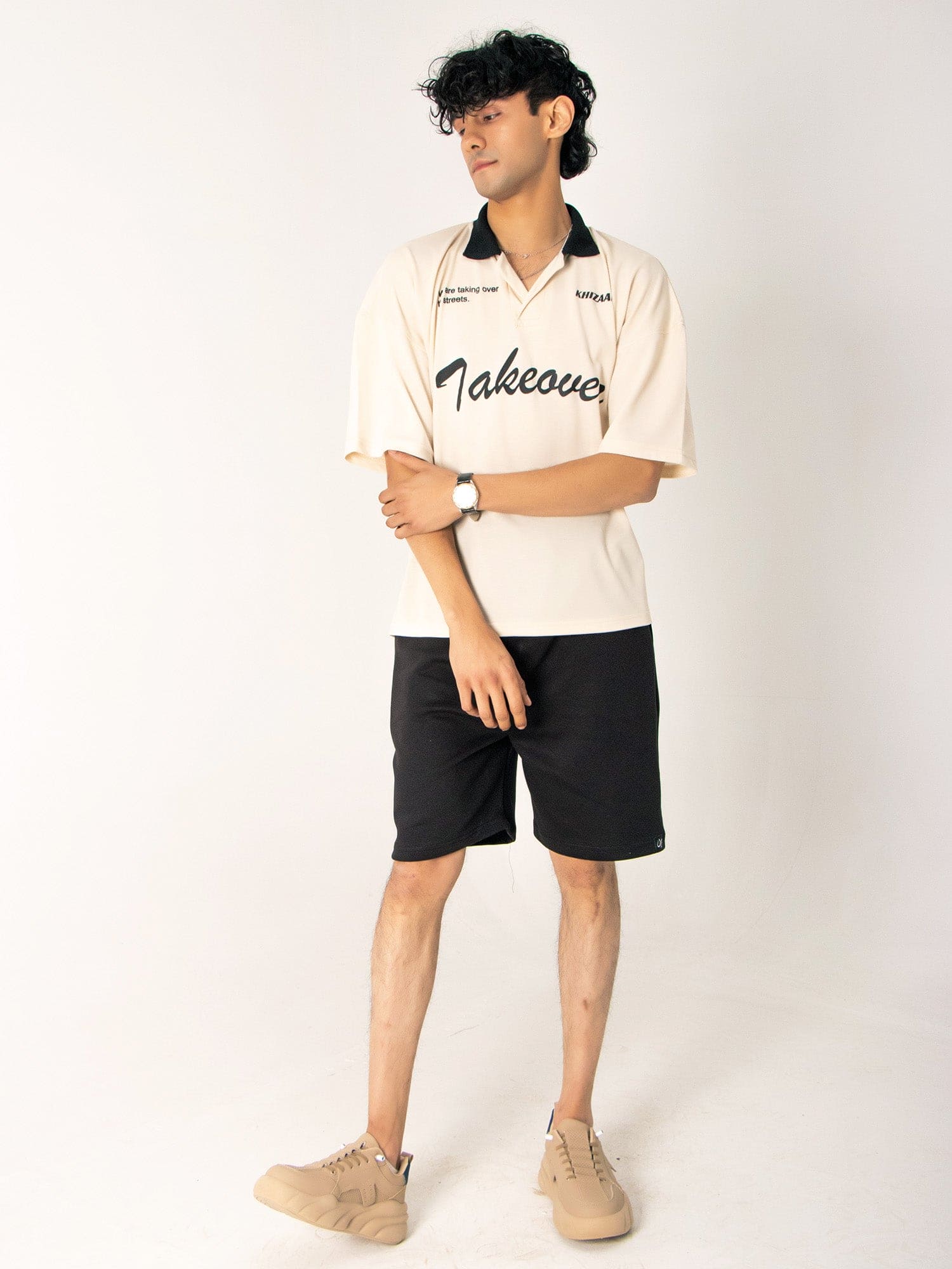 Takeover Polo (Beige) - TLK - Khizaan product image