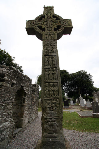 A high cross at Monasterboice in Ireland