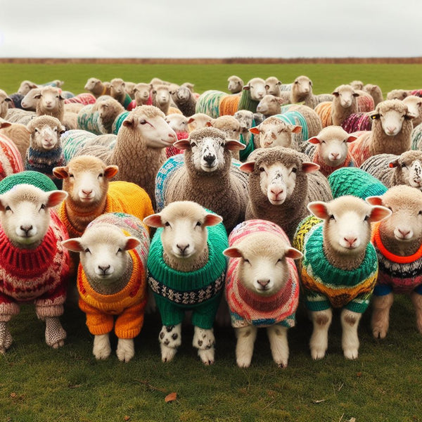 Sheeps in wool cloths