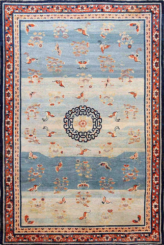 Antique Chines Rug with Abrash