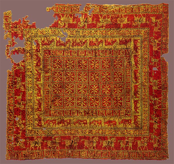 Pazyryk rug, Circa 400 BC, Hermitage Museum, Russia