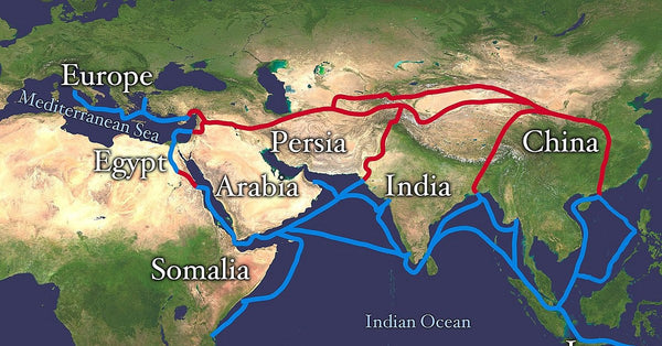 Map of the Silk Road, for the Period 500 BCE to 500 CE