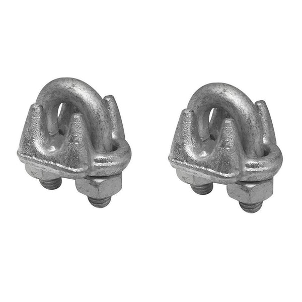 2 Pc 5/16 Marine Galvanized Drop Forged Wire Rope Clip Cable Clamp
