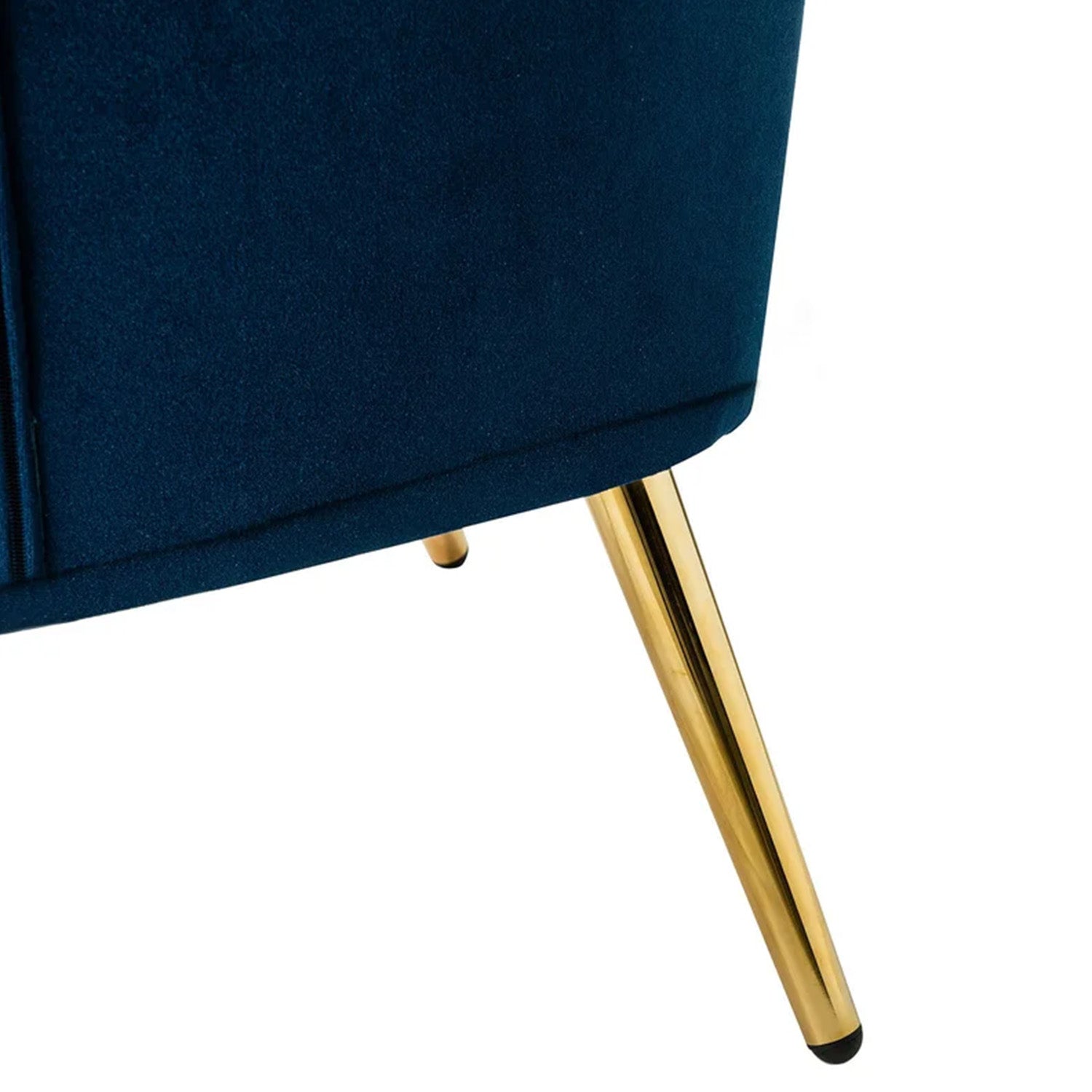 Tufted Velvet High-Back Chair Blue