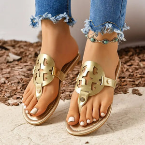 Toe Post Flats Sandals - N-V-Us Fashions & Boutique