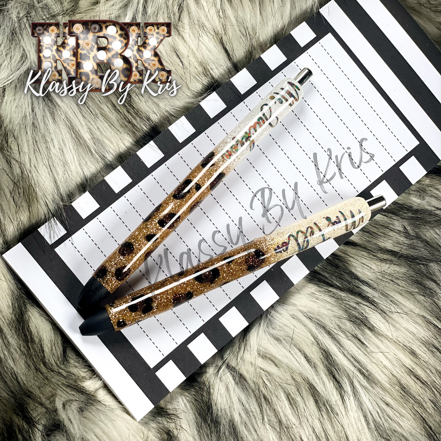 Custom Leopard print pens