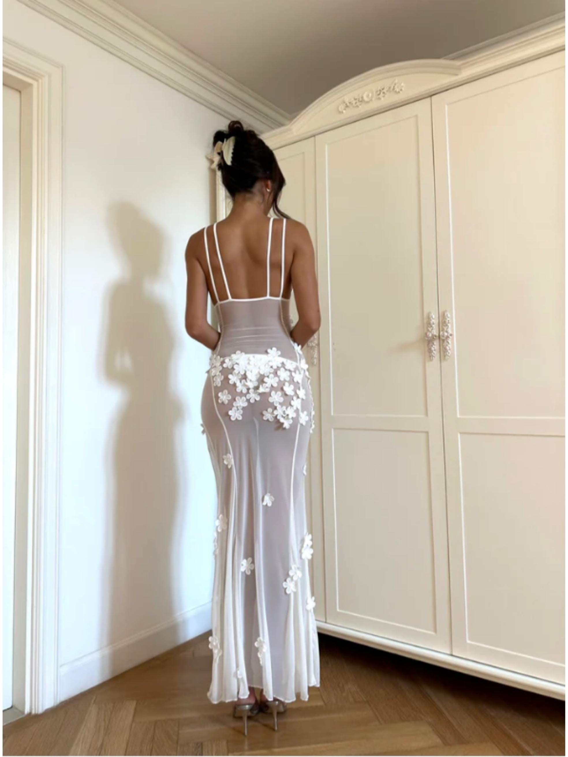 Marcia Maxi Dress in White – Bipty