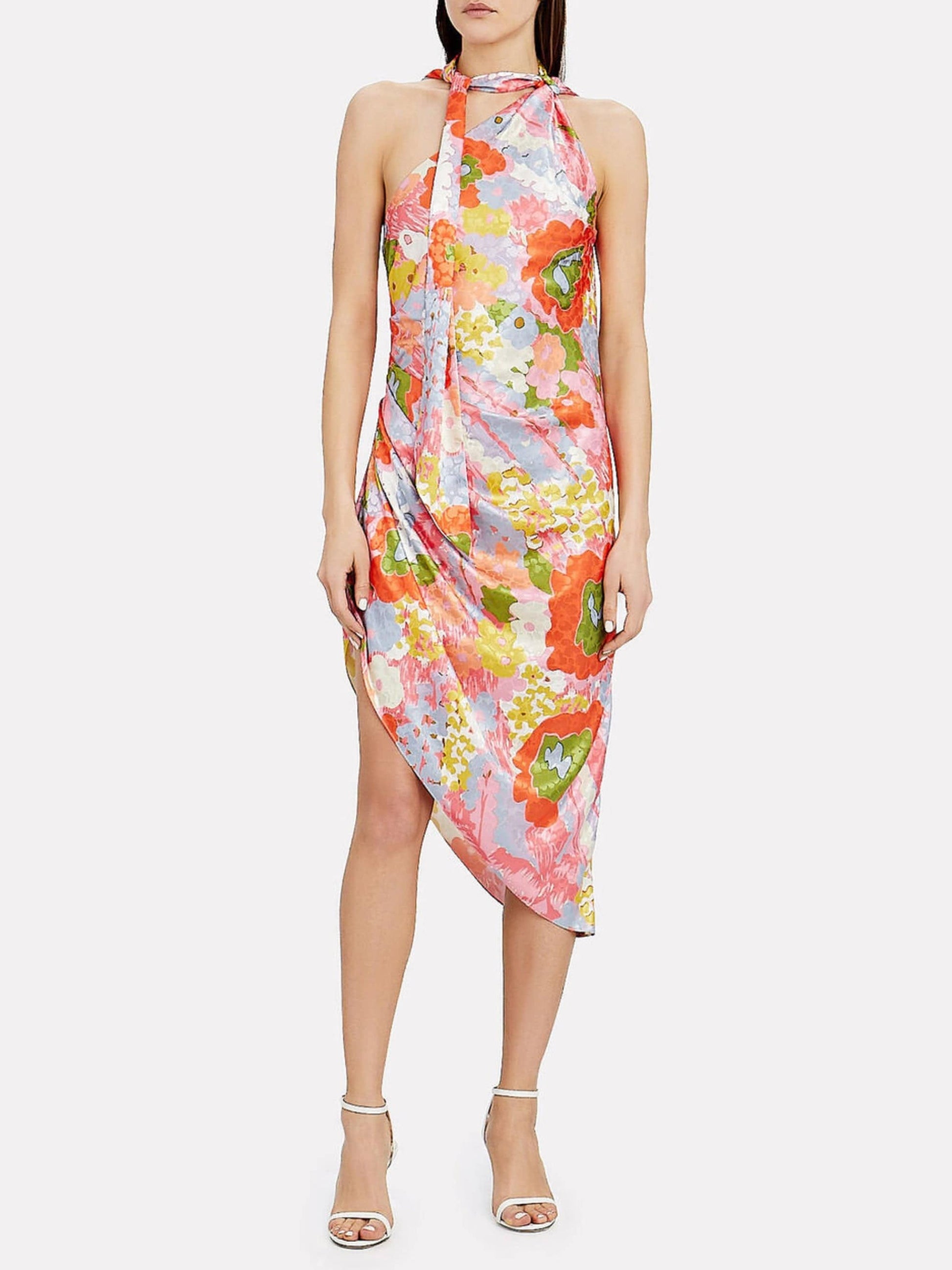 Zoey Floral Asymmetrical Mini Dress – Bipty