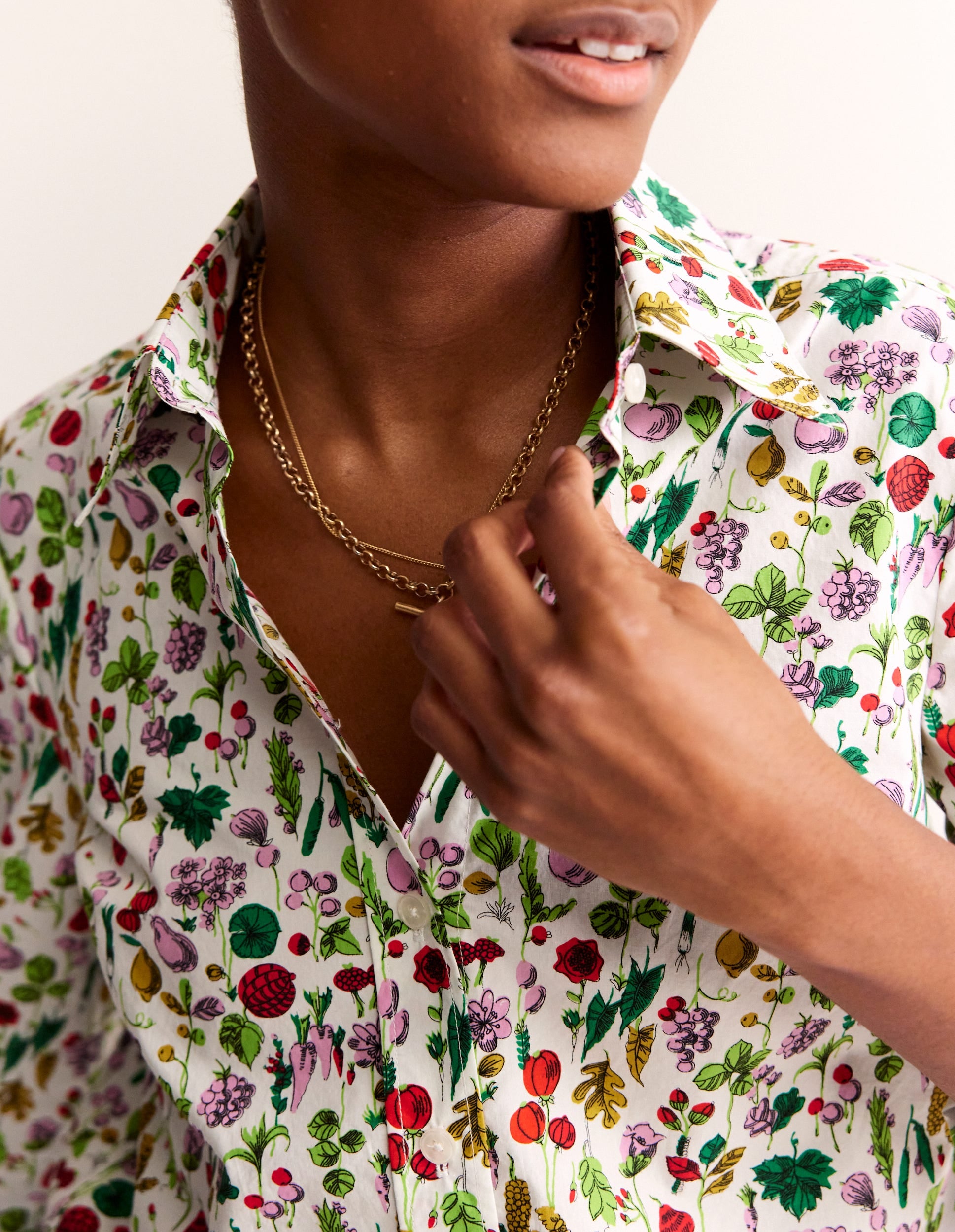 Sienna Cotton Shirt-Ivory, Spring Crop
