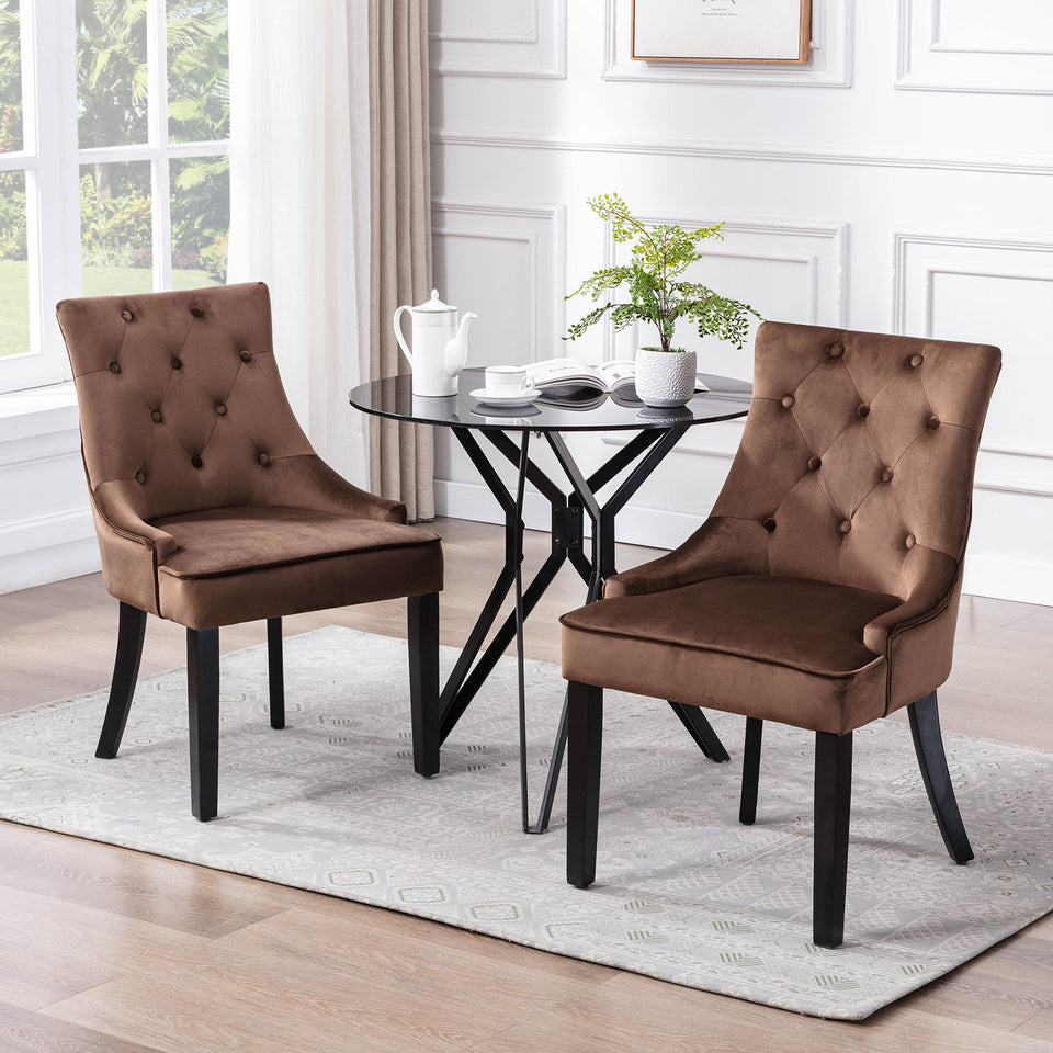 set of 2 velvet chairs