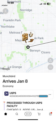 Munchbird Shipment Status - Tracking Number for your order status update