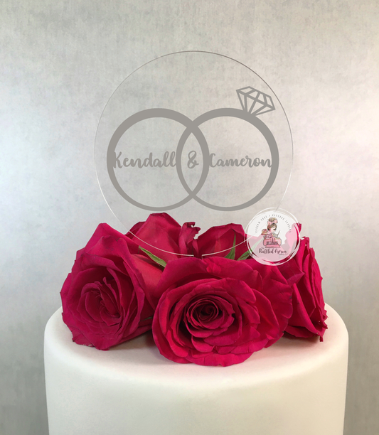 Romantic Wedding Cake Topper - Porcelain - Custom - The Look
