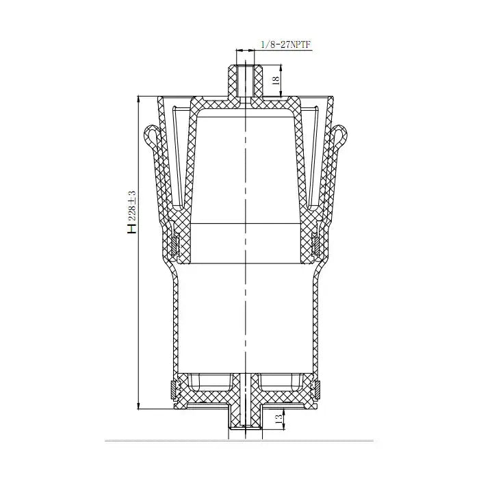 Air Spring Sleeve Style 1S6-025 Air Bag - Suspension