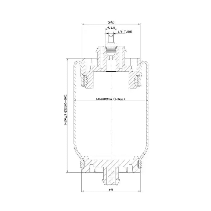 Air Spring Sleeve Style - 7001 Air Bag - Suspension