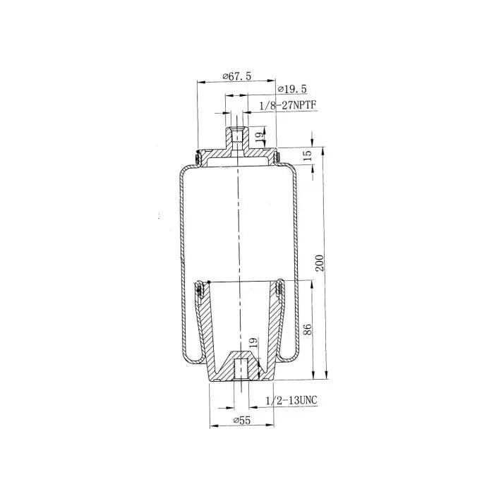 Air Spring Sleeve Style - 7017 Air Bag - Suspension