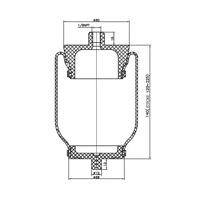 Air Spring Sleeve Style - 7087 Air Bag - Suspension